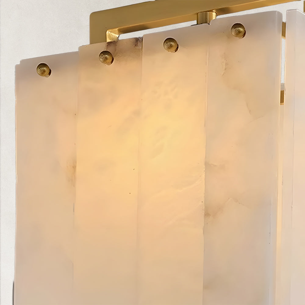 Orivan Alabaster 4-Light Cluster Dome Chandelier 36"W
