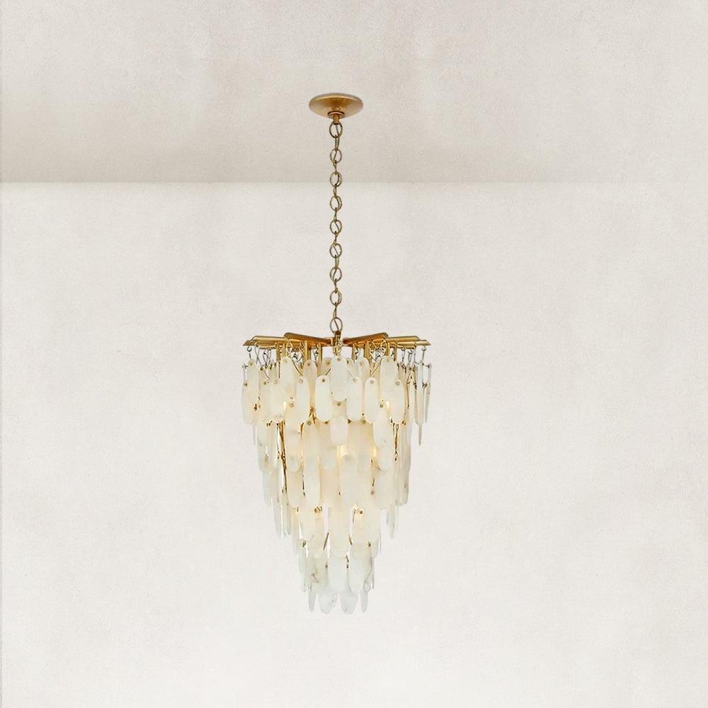Coisini Ethereal Alabaster Semi-Flush Chandelier 32"H