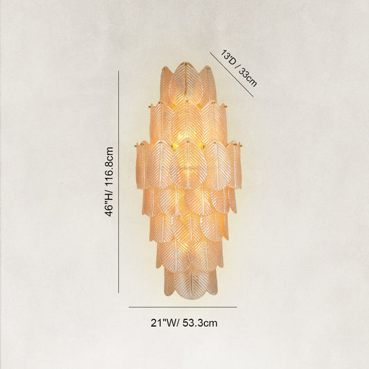Echo Amber Leaves Glass Wall Sconce