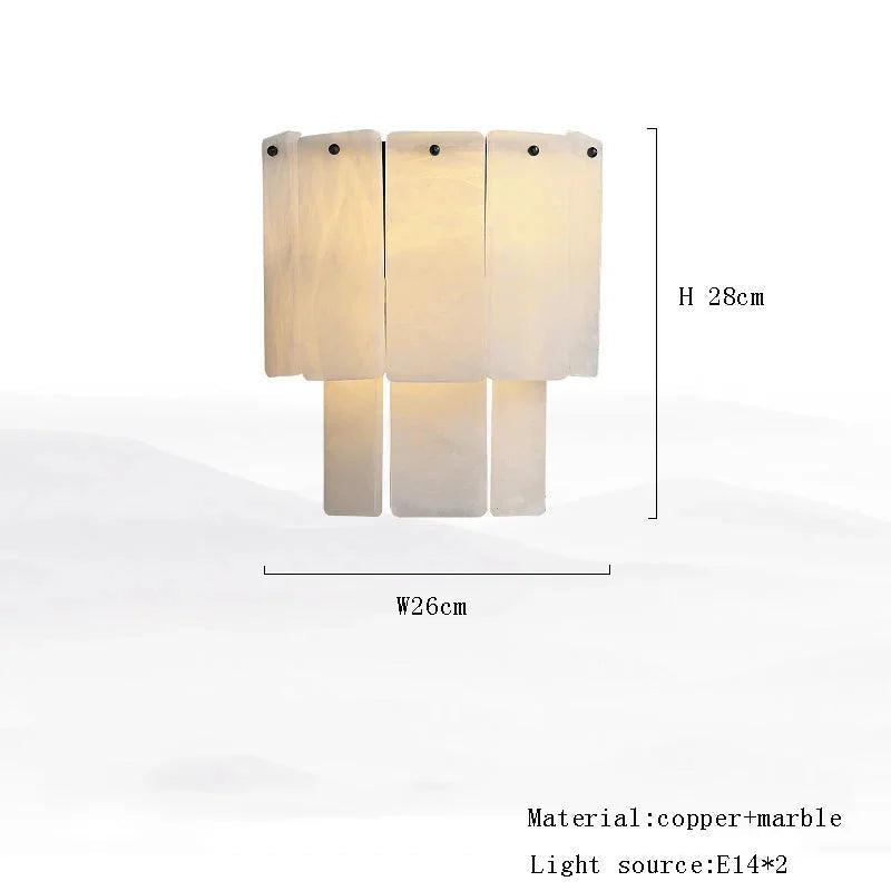 Alabaster Double Layered Wall Lamp
