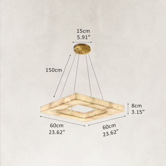 Arqara Square Alabaster Chandelier