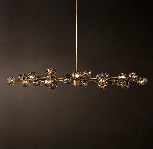 Balle Smoke Crystal Oval Chandelier D64'' Customized