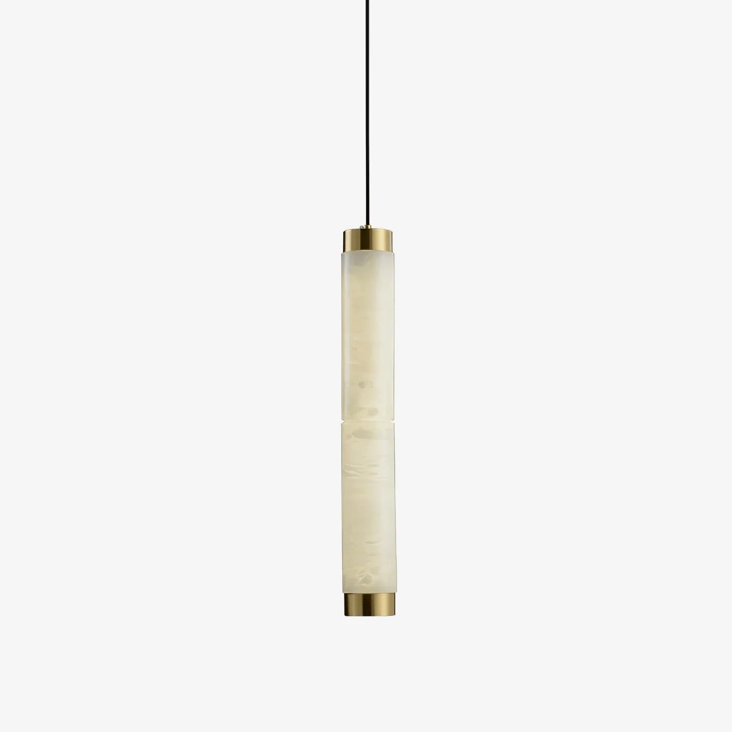 Brushed Brass Alabaster Pendant Lamp – Elegant Ceiling Light