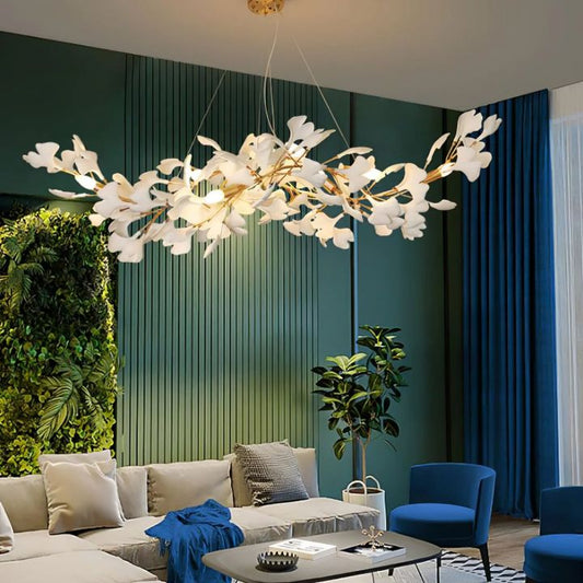 Ceramic Ginkgo Luxury Chandelier Style F