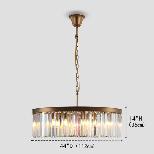 Della 1-Tier Crystal Round Chandelier