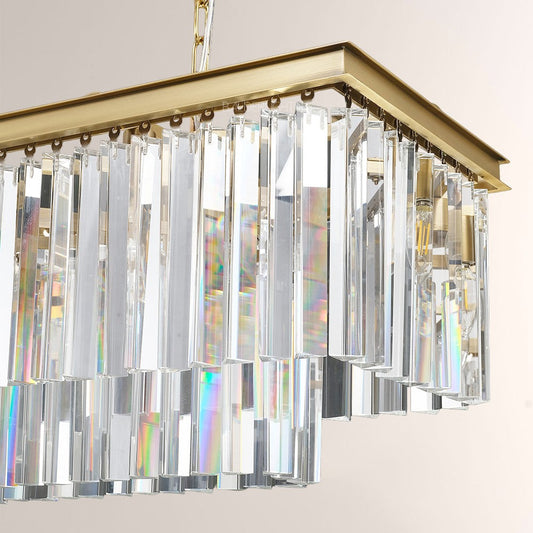 Della Rectangular Dining Room Chandelier 40"