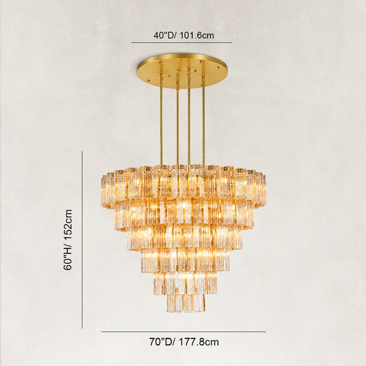 Flies Luxury Amber Glass Chandelier