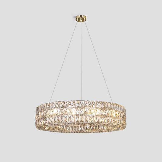 Gadsden Aster Halo Crystal Ring Chandelier
