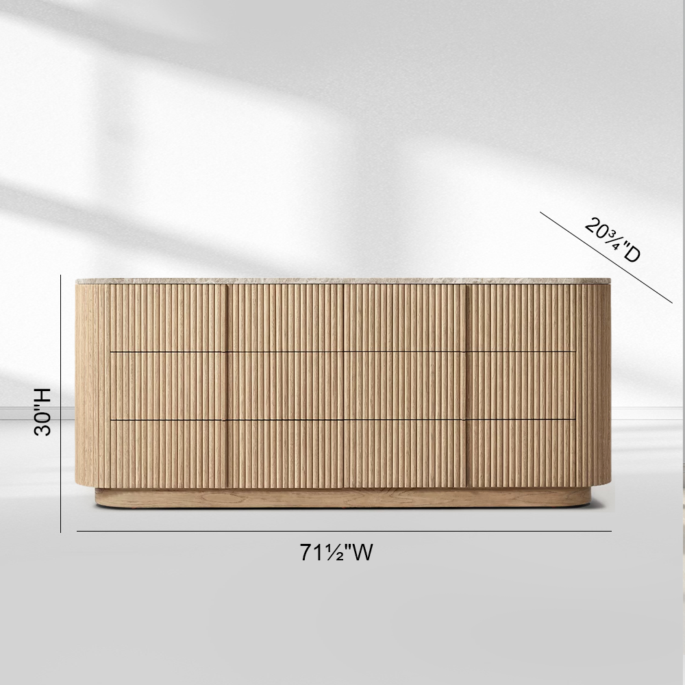 Holland Modern Stone 6-Drawer Dresser