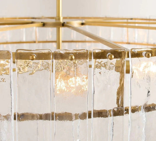 Lirsio Glass Round Tiered Chandelier