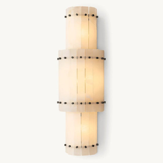 Mervin Alabaster Round Wall Sconce