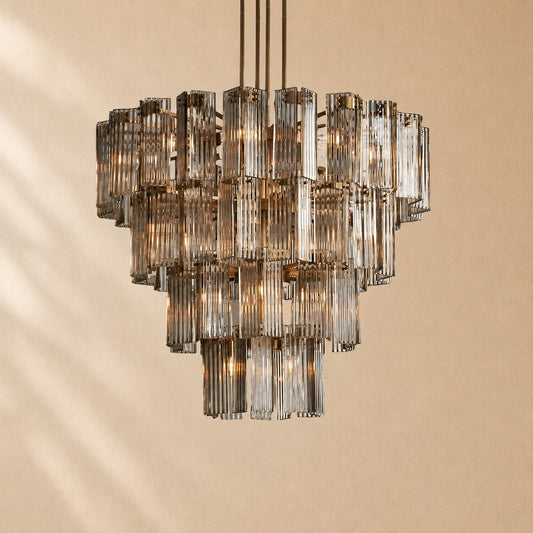 Delsie Art Glass Round Chandelier 48"