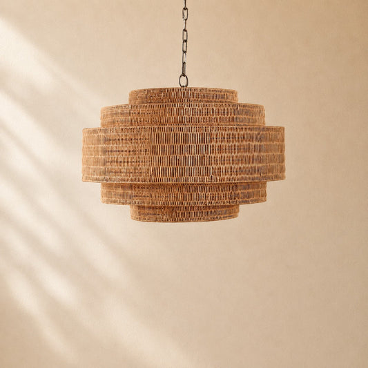 Penn Rattan Chandelier