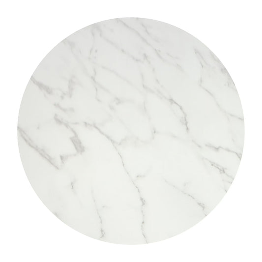 SHYFOY 35" Modern Round Marble Coffee Table