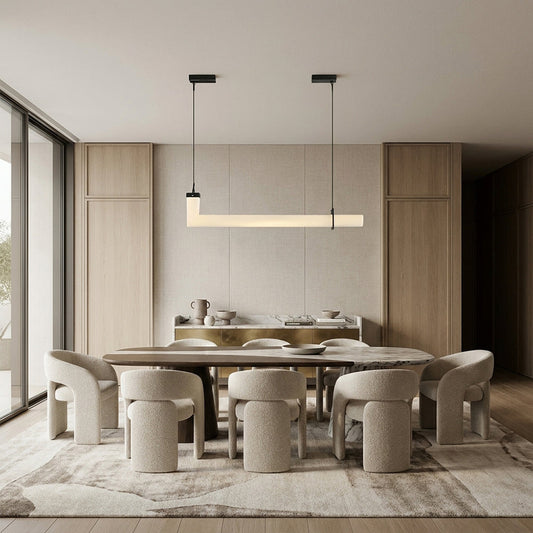 Siena Linear Alabaster Pendant Light 47"L
