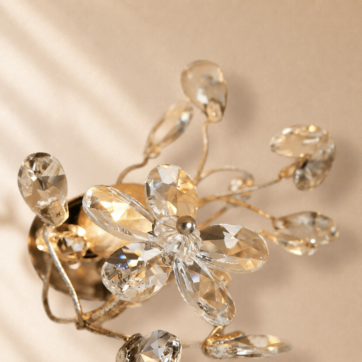 Susan Crystal Floral Flush Mount