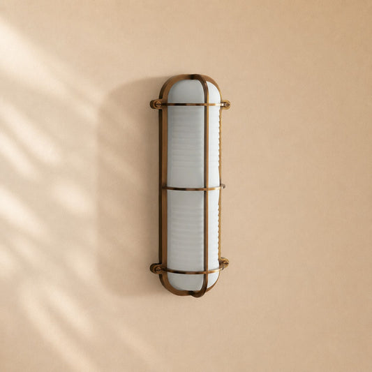 Winni Ribbed Glass Wall Sconce