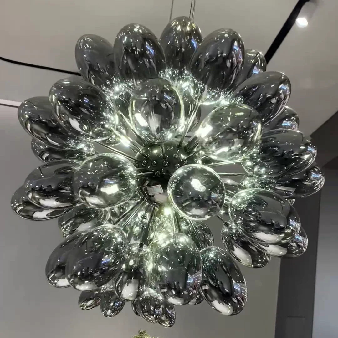 Creative Black Grape Glass Chandelier