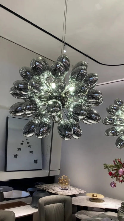 Creative Black Grape Glass Chandelier