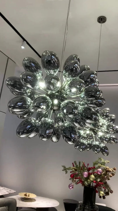 Creative Black Grape Glass Chandelier