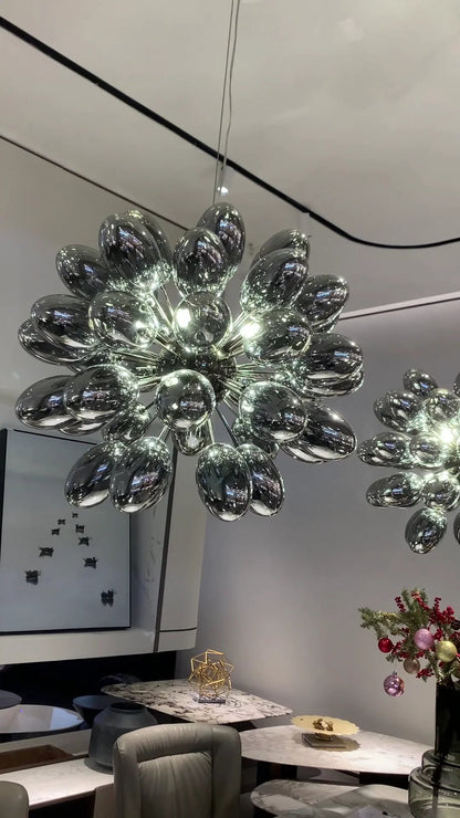 Creative Black Grape Glass Chandelier