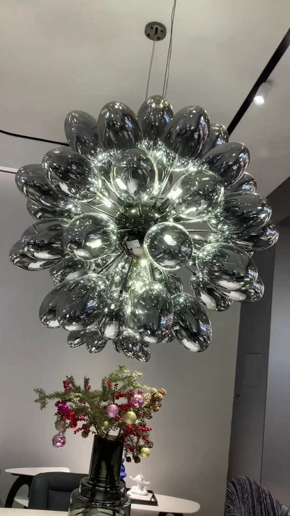 Creative Black Grape Glass Chandelier