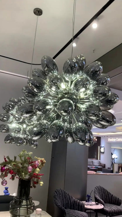 Creative Black Grape Glass Chandelier