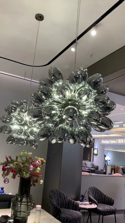 Creative Black Grape Glass Chandelier
