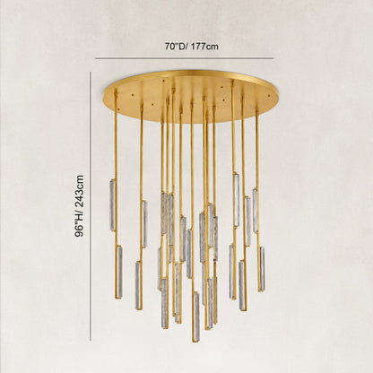 Audon Smoke Crystal Round Chandelier