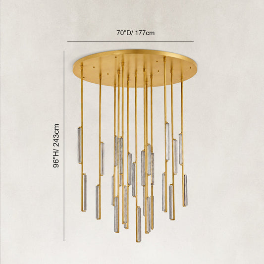 Audon Smoke Crystal Round Chandelier