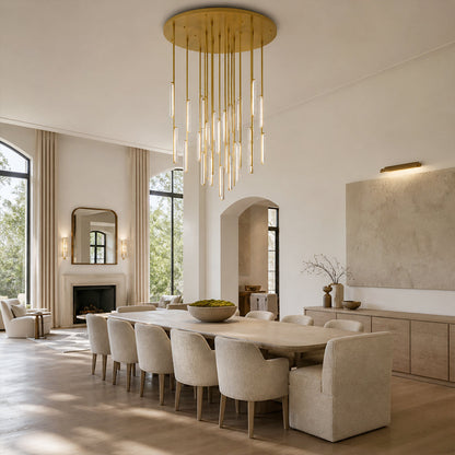Audon Smoke Crystal Round Chandelier