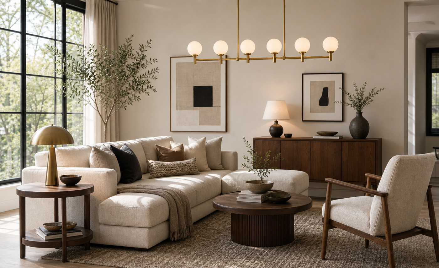 Furniture + Lighting Coordination