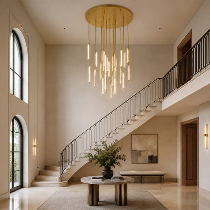 Audon Smoke Crystal Round Chandelier