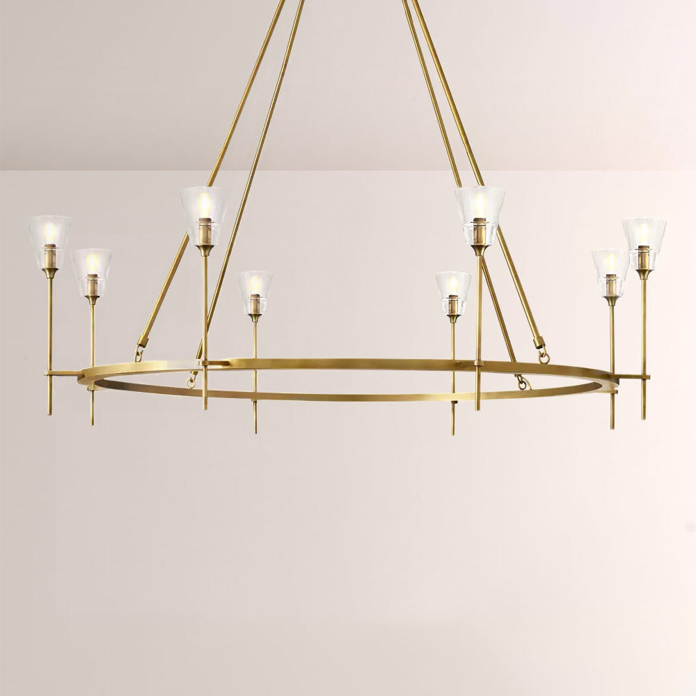 Torsio Verre Round Chandelier 58"