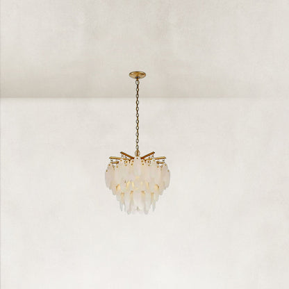 Coisini Ethereal Alabaster Semi-Flush Chandelier 18"D