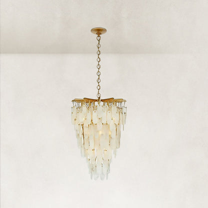Coisini Ethereal Alabaster Semi-Flush Chandelier 32"H