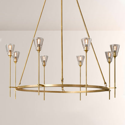 Torsio Verre Round Chandelier 46"
