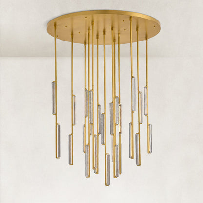 Audon Smoke Crystal Round Chandelier