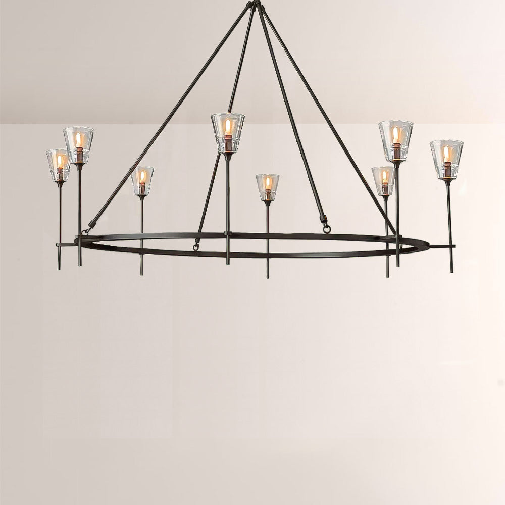 Torsio Verre Round Chandelier 58"