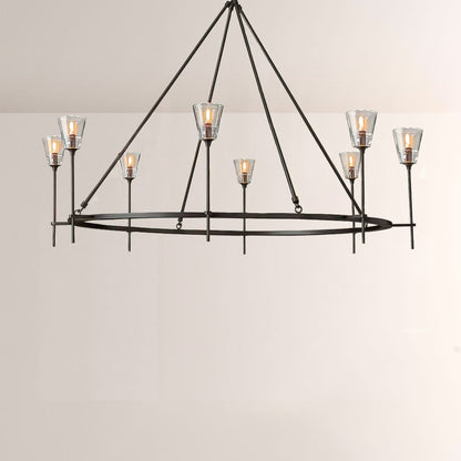 Torsio Verre Round Chandelier 58"