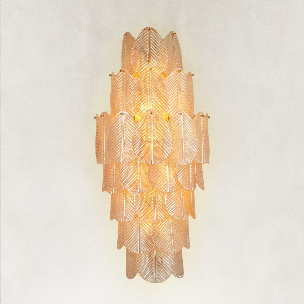 Echo Amber Leaves Glass Wall Sconce