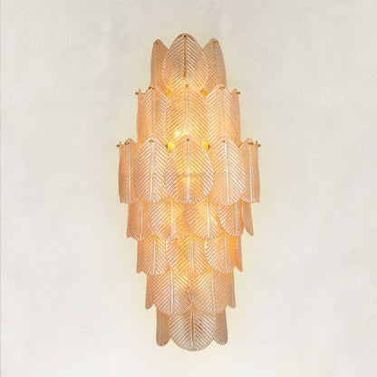 Echo Amber Leaves Glass Wall Sconce