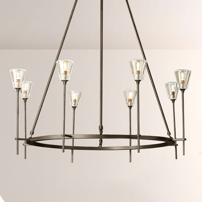 Torsio Verre Round Chandelier 46"