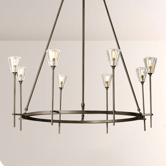 Torsio Verre Round Chandelier 46"