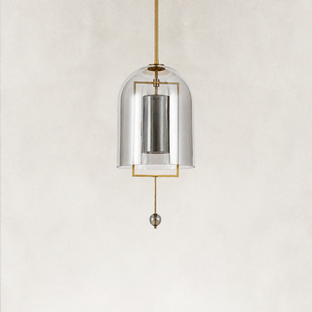 Cora Round Smoke Crystal Pendant