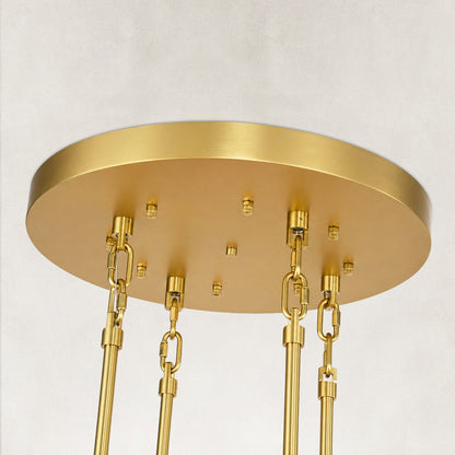 Echo Large Amber Leaves Glass Chandelier