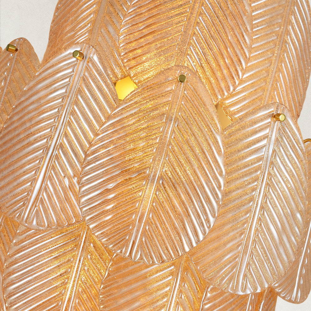 Echo Amber Leaves Glass Wall Sconce