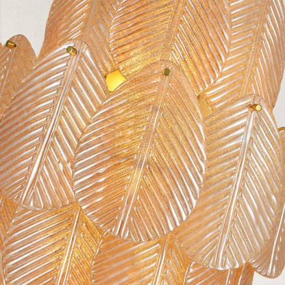 Echo Amber Leaves Glass Wall Sconce