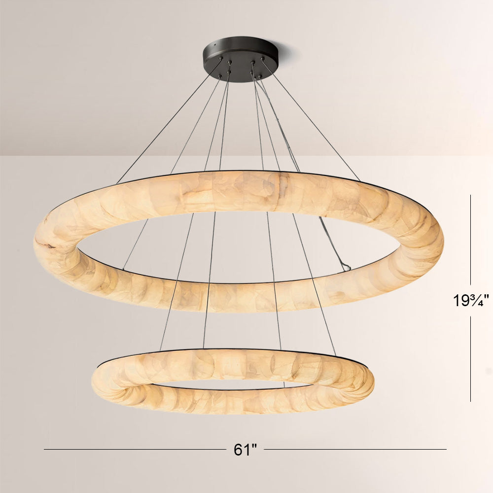 Rivage Lisse Two-Tiered Round Chandelier 61″