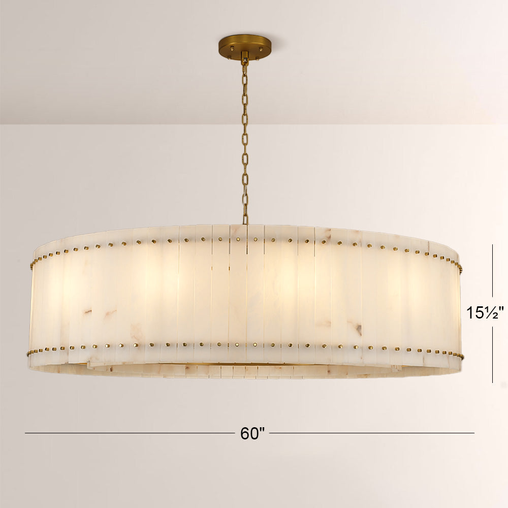 Mervin Alabaster Round Chandelier 60"